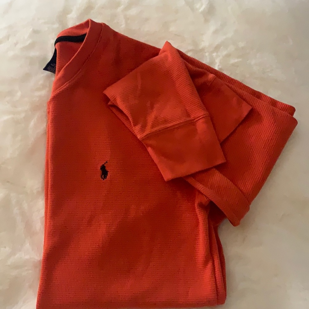 Orange V-neck Polo Ralph Lauren thermal